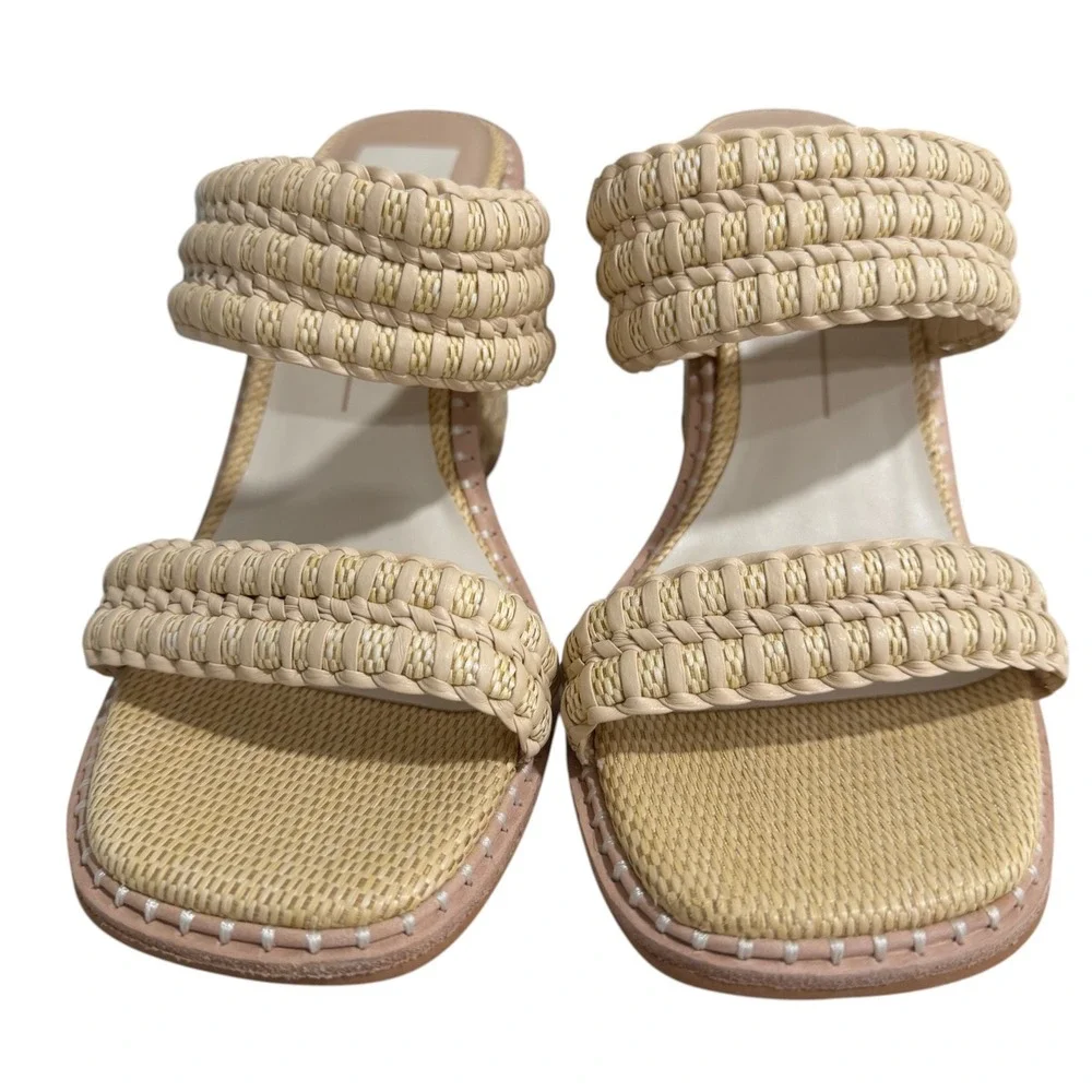 Dolce Vita Raffia Woven‎ Platform Wedge Sandals Coastal Resort Vacation Size 10